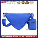 Nylon Casual Shoulder Bags Triangle Crossbody Zipper Handbags with Small Clutch