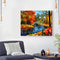 Bridge in the Forest Oil Paint By Number Kit DIY Acrylic Painting on Canvas