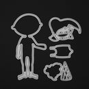4pcs DIY Cute Girl Metal Cutting Die Scrapbook Emboss Stencils Crafts Decor