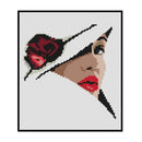 14CT Partial Cross Stitch Charming Lips Stamped DIY Embroidery Kits Handmade Art