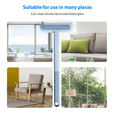 Window Cleaning Squeegee 4-in-1 Window Cleaner Long Handle Scrub Brush Tools Cle