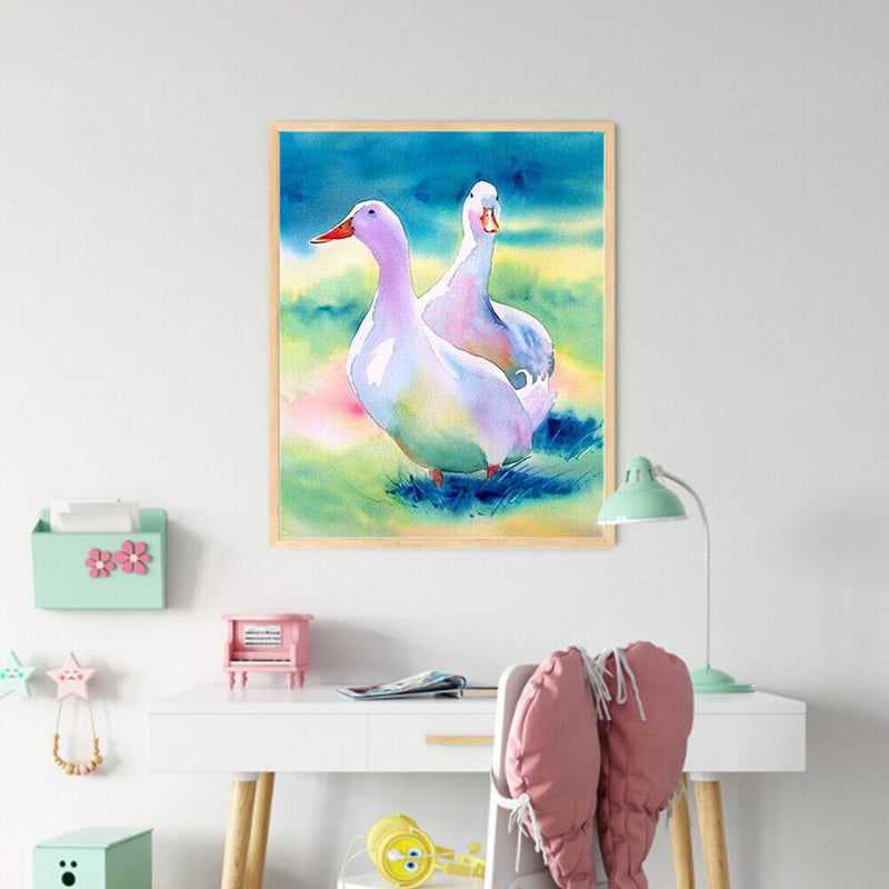 Duck Oil Paint By Numbers Kit DIY Acrylic Painting on Canvas Frameless Art