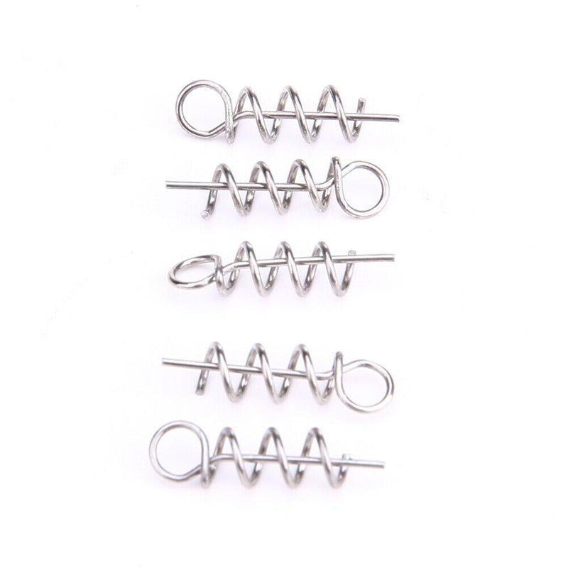 100pcs Soft Bait Bait Lock Pin Crank Carabiner Hook Connect to Bait Fixed