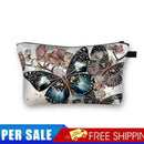 Butterfly Printed Hand Hold Travel Storage Cosmetic Bag Toiletry Bag