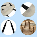 Seaside scenery Printed Shoulder Shopping Bag Casual Large Tote Handbag