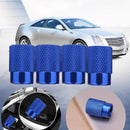 4pcs Auto Bicycle Tire Valve Caps Dust Covers for Schrader Valve (Blue) Newly