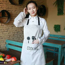Kitchen Apron Waterproof Oil-Proof Cooking Chef Aprons with Pocket (White) Newly