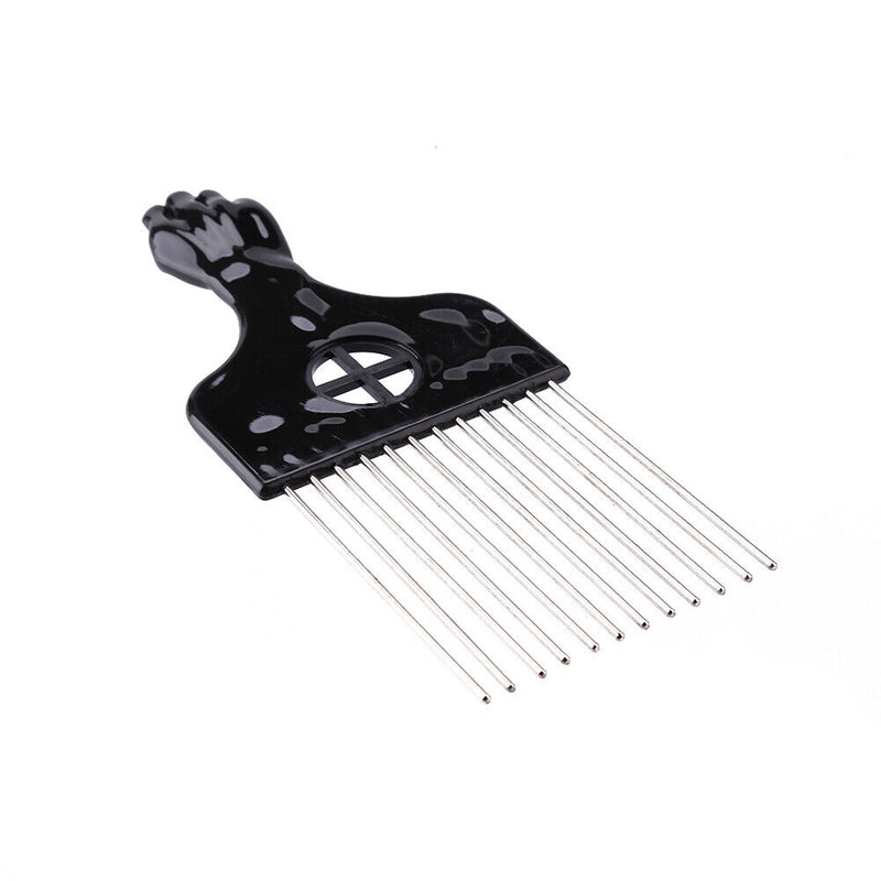 Wide Teeth Metal Comb Stainless Steel Hair Cutting Styling Barbers Trimming