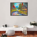 5D Diamond Painting Kit DIY river hut Full Round Drill Home Decoration