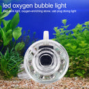 Fish Tank Air Stone Bubble Light LED Underwater LED Color Changing Oxygen L