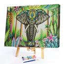 Elephant Acrylic Oil Paint By Numbers Canvas Drawing DIY Hand Painted Wall Art