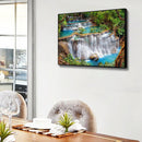 Waterfall Scenery Canvas Painted Oil Paint By Numbers DIY Wall Art Modern Decor