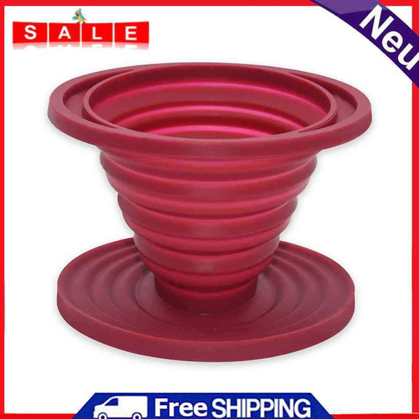 Collapsible Silicone Coffee Dripper Filter Foldable Cone Drip Cup Coffee Maker