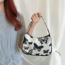 Korean Sweet Butterfly Handbag Nylon Shoulder Underarm Bag Women Tote Purses