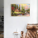 11CT 3 Beach Printed Full Embroidery River House Needlework Cross Stitch Kit