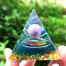 Orgonite Pyramid Healing Chakra Reiki Meditation Orgone Energy Generator Crafts
