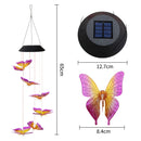 LED Solar Wind Chime Butterfly Light Color Changing IP65 Hanging Lamp (B) Newly