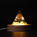 Crystal Orgonite Pyramid Healing Energy Reiki Chakra Home Office Decor (G)