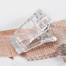 Transparent Manicure Art Builder Clamps Nail Tips Clips for False Nail Fixation