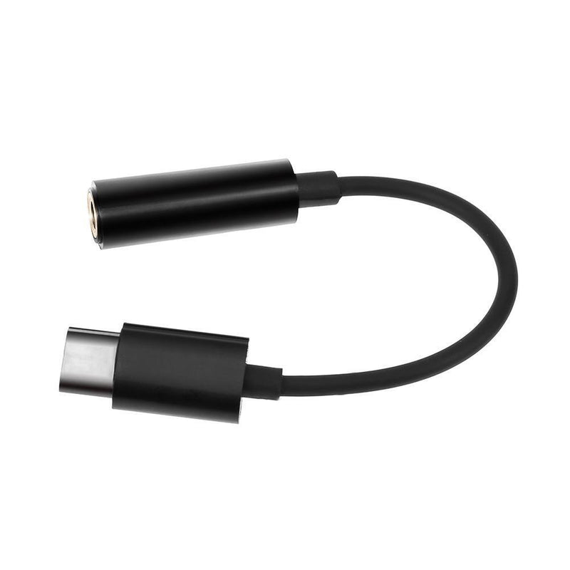 USB 3.1 Type-C Male to 3.5mm Female Earphone Audio Adapter Cable(Black)