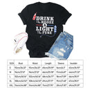 Independence Day Drink Light Tea T-Shirt (Black XXL)