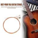 6pcs/set Copper Rust-proof Folk Guitar Strings Acoustic Guitar Parts (Red) Newly