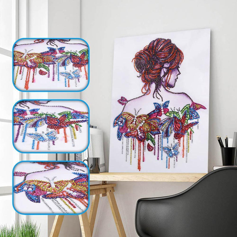 5D DIY Special Shaped Diamond Painting Beauty Cross Stitch Embroidery Kits Newly