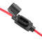 Waterproof Mini In-Line Car Automotive Blade Fuse Holder 0.5ft 18AWG Red Wire