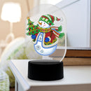 DIY Diamond Painting LED Light Snowman Embroidery Needlework Night Lamp Decor