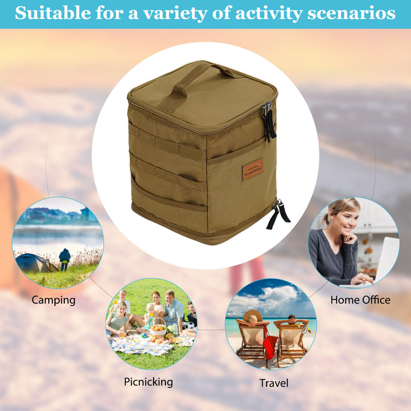 Camping Storage Handbag Cookware Utensils Kit Travel Organizer Portable Tot