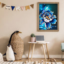 5D Diamond Painting Blue Peony Flower Set Full Round Mosaic Picture Home Decor