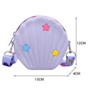 Cartoons Shell Shoulder Bags Small Women Girls Crossbody Handbag (Purple)
