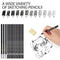 Eraser Roll Up Case Artist Sketch Drawing Pencils Set Kit Art Painting Supplies