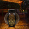 Solar Lanterns - Hollowed-Out Flower Design Outdoor Decorative Hanging Light