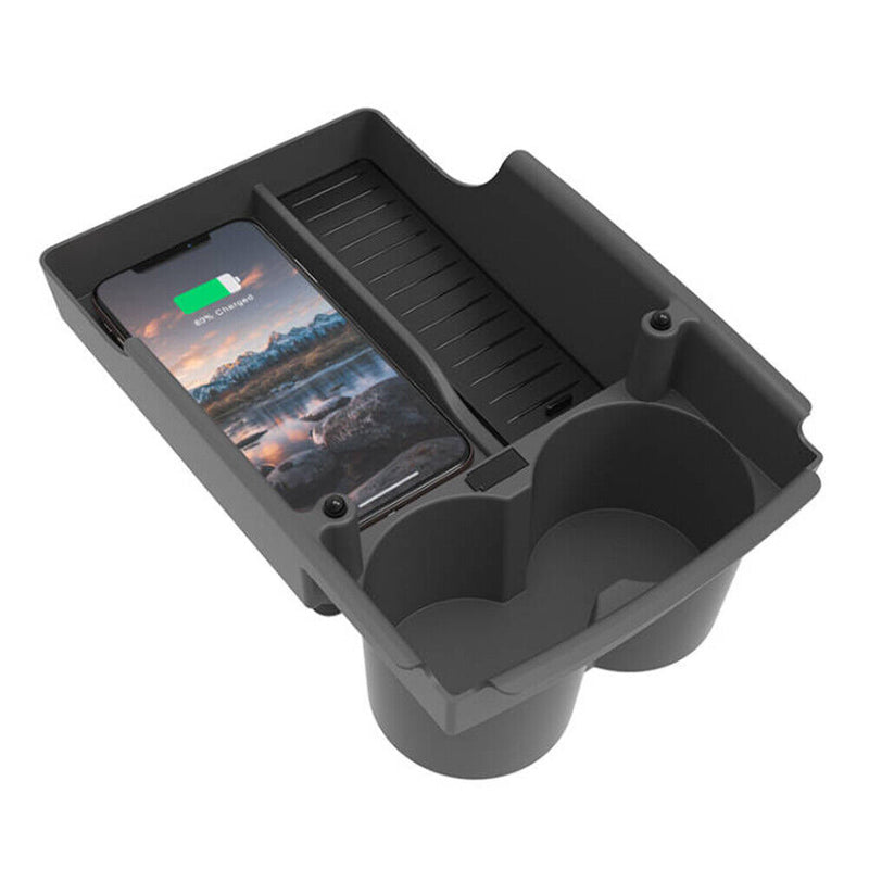 Car Wireless Charger Cell Phone Holder with Beverage Holder Console Accessories