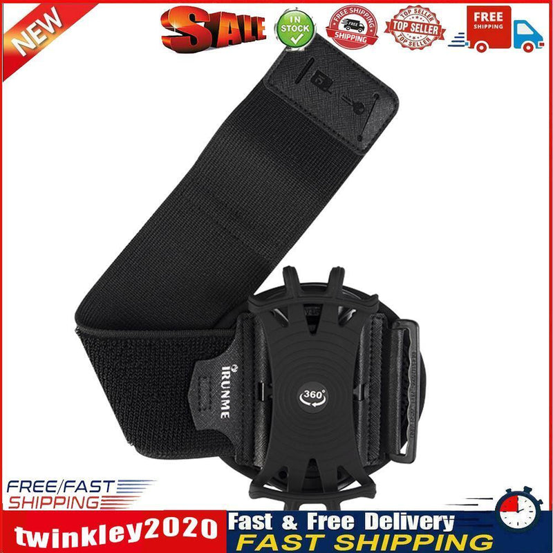 Outdoor Sport Phone Wrist Holder Removable Rotating Phone Armband (Black) Newly