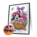 5D Diamond Flower Basketball Puppy Full Drill Rhinestone Mosaic Art Picture Kits