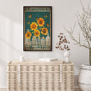 11CT Full Embroidery Sunflower Cotton Print Cross Stitch Kits Home Decoration