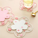 Cup Mats Bowl Pad Non-slip Coasters Cherry Blossom Heat Insulation Mat