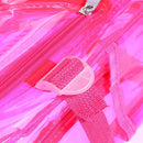Women/Men PVC Clear Waterproof Backpacks Teen Hologram Schoolbags/Pink