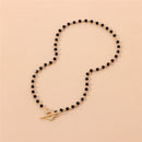 Fashion Crystal Bead Black Jewelry Collar Necklace Choker Chain Buckle Flower