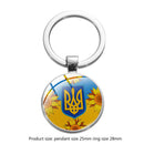 #A Portable Ukraine Keychain Alloy Ukrainian Key Rings Bag Car Pendant Trinket