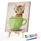 Cartoon Cat Hand Painted Painting DIY Canvas Oil Kit Art Drawing By Numbers Gift