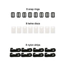 8x Swimming Pool Solar Reel Tube Covers Blanket Straps Pool Attachment Kit Newly