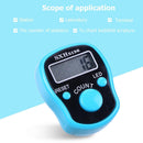 Stitch Marker Finger Ring Counter LED Light Electronic Tally Counter (Blue)