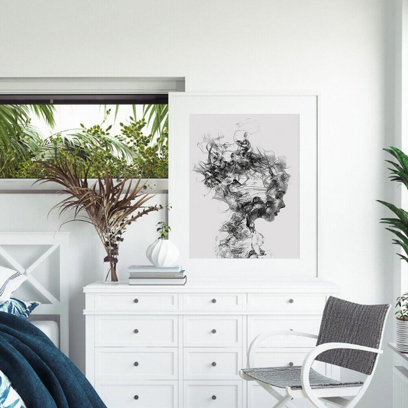 Oil Paint by Numbers Smog Girl Canvas Artwork Living Room Picture Art Decoration