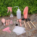 Garden Planter Kit Succulent Planting DIY Tool Seedling Tool (16pcs Pink) Newly