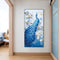 Frameless Oil Paint By Numbers DIY Peafowl Picture Craft Kit for Living Room