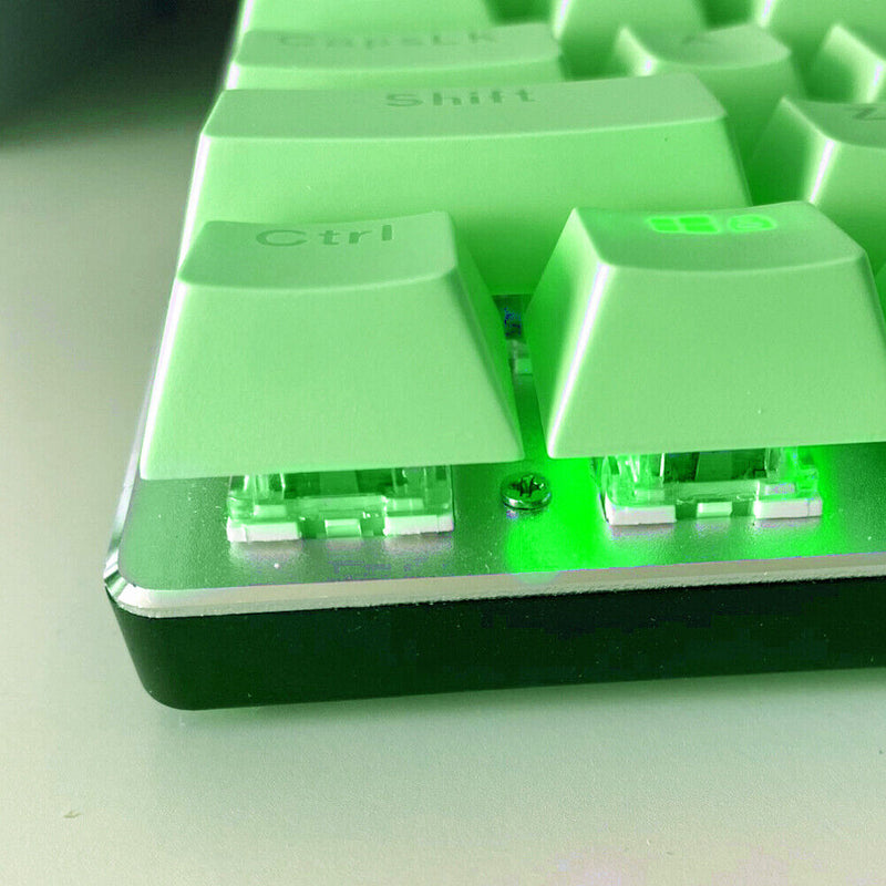 104pcs Universal Mechanical Keyboard Keycaps PC Bakclit Key Cap Set (Green)