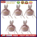 Cartoon Rabbit Ears Velvet Bags Candy Cookie Package Bag Organizer (Pink)